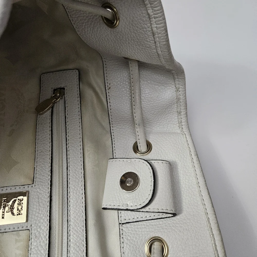 MCM White Leather Bag - Picture 14 of 16